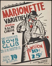 Marionette Varieties, San Francisco, [193-]. Creator: Unknown.