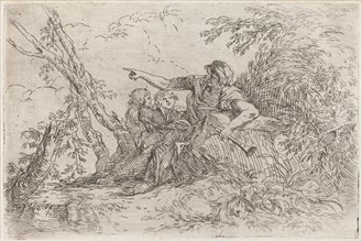 Shepherd in a Landscape, c. 1660/1661. Creator: Salvator Rosa.