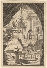 Fantasy of an Antique Temple, 1770/1780. Creator: Karl Schutz.