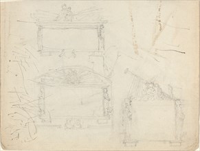 Designs for Monuments [recto and verso]. Creator: John Flaxman.
