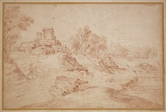 Landscape with a Castle, 1716/18. Creator: Jean-Antoine Watteau.