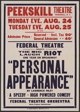 Personal Appearance 2, Peekskill, NY, [1930s]. Creator: Unknown.