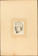 Head of a Man, published 1782. Creator: Johann Gottlieb Prestel.