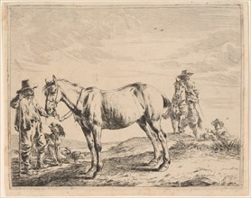 A Man Holding a Horse by His Bridle, 1651. Creator: Dirck Stoop.