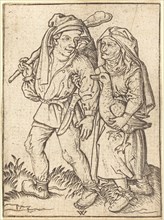 Farmer and Wife with Goose, c. 1490. Creator: Wenzel von Olmutz.