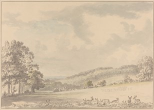 Deer Resting in Albury Park, after 1780. Creator: Anthony Devis.