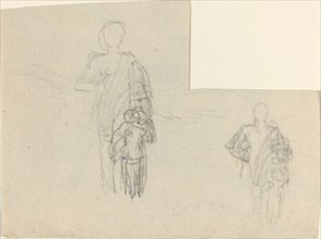 Two Studies of Standing Figure and Child. Creator: John Flaxman.