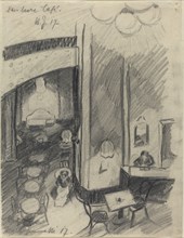 Das leere Café (The Empty Café), 1917. Creator: Walter Gramatté.
