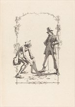 Peter Schlemihl Sells His Shadow, 1836. Creator: Adolf Schrödter.