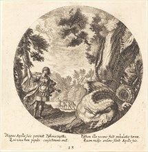 Apollo Killing the Python, 1665. Creator: Georg Andreas Wolfgang.