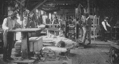 Wood-turning machinery, 1904. Creator: Frances Benjamin Johnston.
