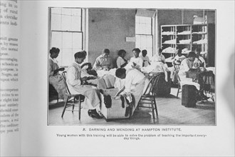 Darning and mending at Hampton Institute, 1917. Creator: Unknown.