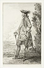 Gentleman, Side View with Hat, n.d. Creator: Jean-Antoine Watteau.