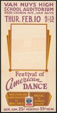 Festival of American Dance, Los Angeles, [193-]. Creator: Unknown.