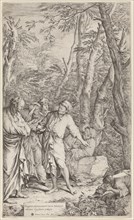 Diogenes Casting Away His Bowl, 1615-1673. Creator: Salvator Rosa.