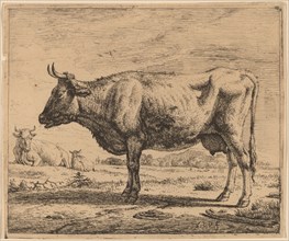 Two Cows and a Sheep, c. 1657/1659. Creator: Adriaen van de Velde.
