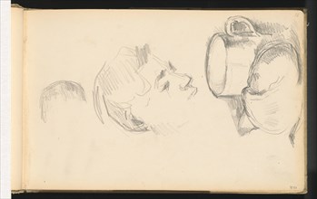 A Head, a Cup, and a Bread Roll, 1891/1894. Creator: Paul Cezanne.