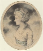 Portrait of a Woman with a Blue Sash, 1791. Creator: John Downman.