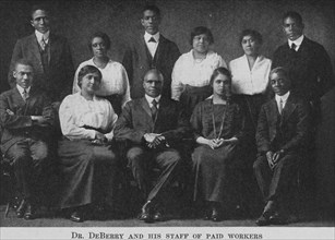 Dr. DeBerry and his staff of paid workers, 1922. Creator: Unknown.