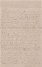 Letter regarding the estate of Lucy Smith, 1910. Creator: Unknown.