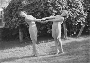 Elizabeth Duncan dancers and children, 1936 Creator: Arnold Genthe.