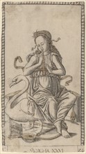 Musicha (Music), c. 1465. Creator: Master of the E-Series Tarocchi.