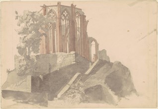 Cathedral Ruins, Bacharach, 1841. Creator: Emanuel Gottlieb Leutze.