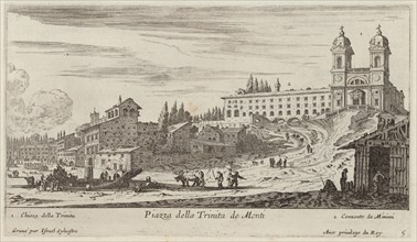 Piazza della Trinita de Monti, 1640-1660. Creator: Israel Silvestre.