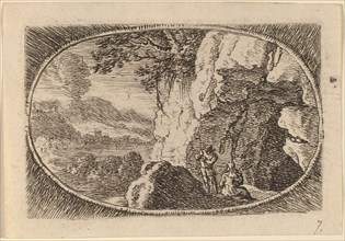 Man and Woman at the Mouth of a Cave. Creator: Herman van Swanevelt.