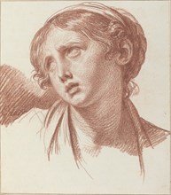 A Young Girl Looking Upward, c. 1778. Creator: Jean-Baptiste Greuze.