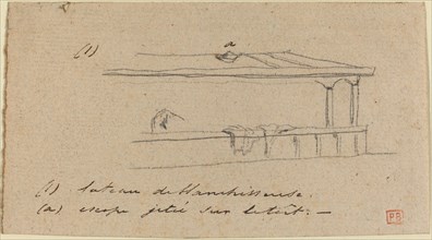 Study for "Le Petit Pont", probably c. 1850. Creator: Charles Meryon.