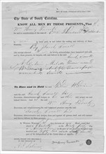 Bill of sale for mulatto man for $1000, 1800-1865.  Creator: Unknown.