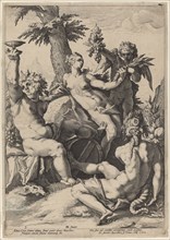 Alliance of Venus with Bacchus and Ceres, 1588. Creator: Jacob Matham.
