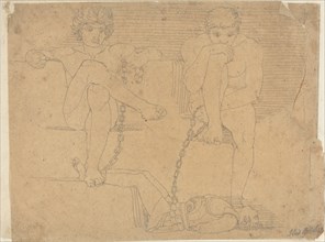 Otus and Ephialtes Holding Mars Captive, 1790s. Creator: John Flaxman.