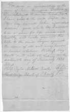 Bill of sale for John, 16 yr old boy for $400, 1821. Creator: Unknown.
