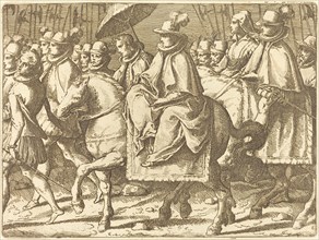 Margaret of Austria on Horseback, 1612. Creator: Raffaello Schiaminossi.