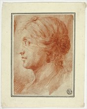 Bust of Woman in Profile to Left, 1725/1735. Creator: Sir Godfrey Kneller.
