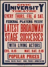 Latest Broadway Stage Successes 2, Syracuse, NY, [193-]. Creator: Unknown.