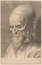 Head of an Apostle with Beard and Cap, 1597. Creator: Aegidius Sadeler II.