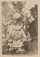 Fantasy of an Antique Trophy to Augustus, 1770/1780. Creator: Karl Schutz.