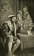 ''Henry VIII. And Model of the "Great Harry"', (1902). Creator: C. Howard.