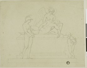 Project for a Tomb, Three Figures and an Angel, n.d. Creator: John Bacon I.