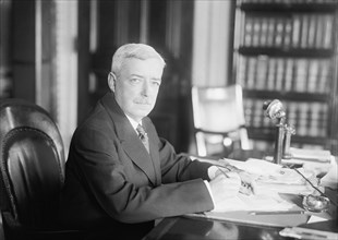 Robert Lansing, Secretary of State, at Desk, 1917. Creator: Harris & Ewing.