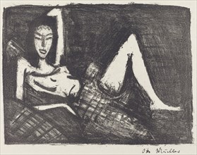 Girl on a Couch (Madchen auf dem Kanapee), 1921/1922. Creator: Otto Mueller.