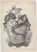 A Diplomatic (Chinese) Design Presented to U.S., 1881. Creator: Thomas Nast.