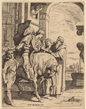 The Prodigal Son Bids Farewell to His Father. Creator: Theodoor van Thulden.
