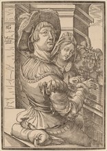 A Young Man Playing a Psalterium, c. 1600. Creator: Christoffel van Sichem I.