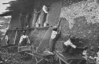 At work in the school's brick-yard, 1904. Creator: Frances Benjamin Johnston.