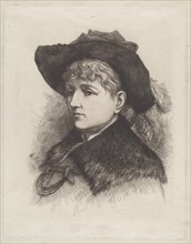 Portrait of the Artist's Wife, Sarah Edwards Nast, 1884. Creator: Thomas Nast.