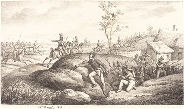 Infantry Ambush against the Cossacks, 1818. Creator: Emile Jean-Horace Vernet.